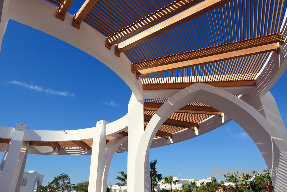 Parking decoration at the luxury hotel, Sharm el Sheikh, Egypt